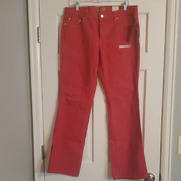 Nwt Tommy Hilfiger women's Red Flare & Wide Leg Jeans - Picture 1 of 5